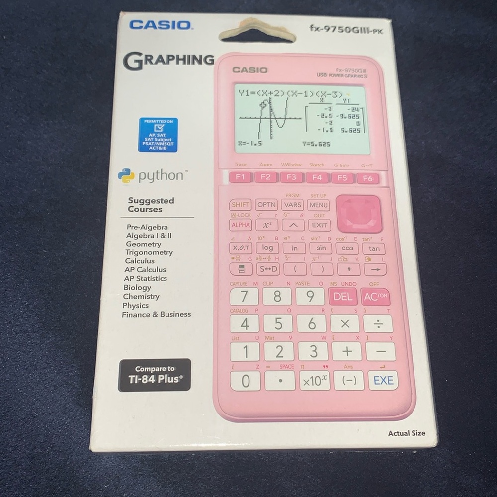 Pink Casio fx-9750Glll-PK Graphing Calculator
